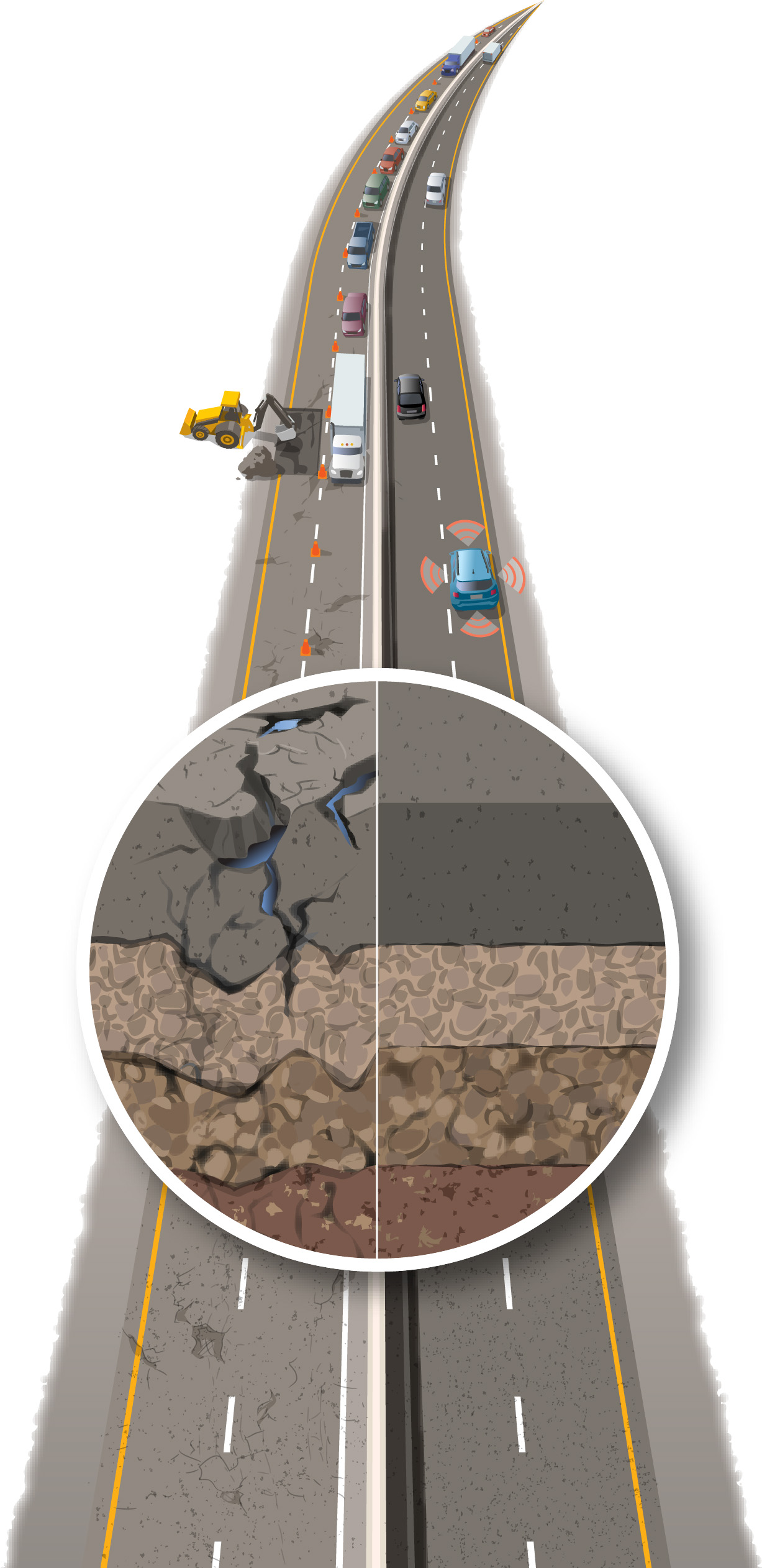 traditional compaction vs e-compaction illustration